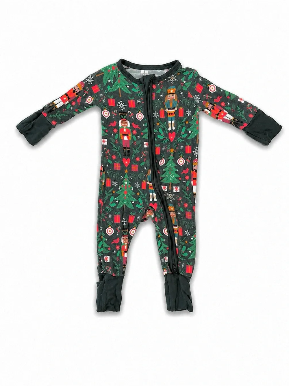 Little Sleepies Newborn Christmas Zip Pajamas 2 Pack Bamboo Holiday PJs
